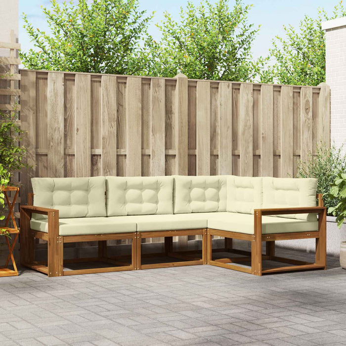 Set de canapele de exterior cu pernă 4 pcs Natural și Crem - WALTI WALTI