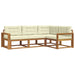 Set de canapele de exterior cu pernă 4 pcs Natural și Crem - WALTI WALTI
