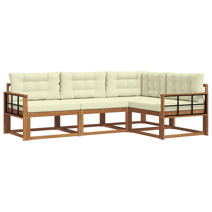 Set de canapele de exterior cu pernă 4 pcs Natural și Crem - WALTI WALTI