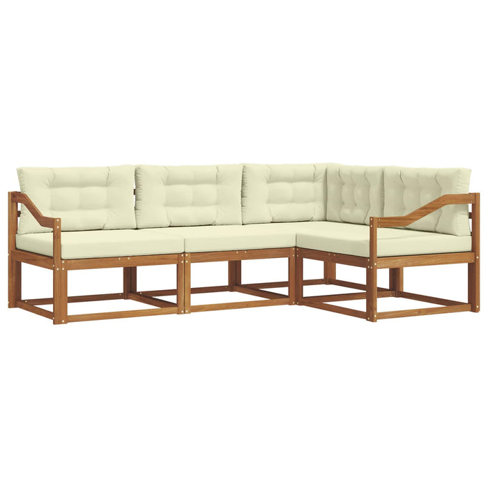 Set de canapele de exterior cu pernă 4 pcs Natural și Crem - WALTI WALTI