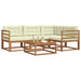 Set de canapele de exterior cu pernă 5 pcs Natural și Crem - WALTI WALTI