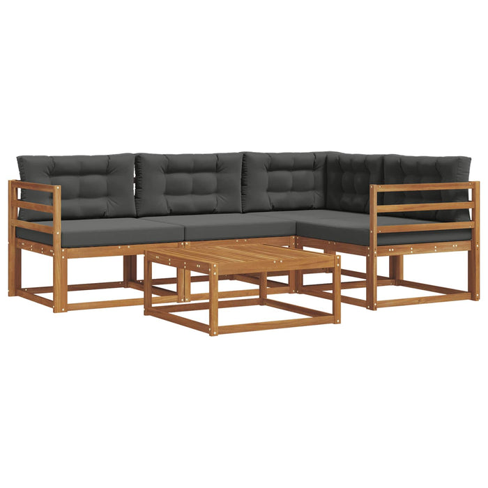 Set de canapele de exterior cu pernă 5 pcs Natural și Antracit WALTI