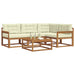 Set de canapele de exterior cu pernă 5 pcs Natural și Crem - WALTI WALTI