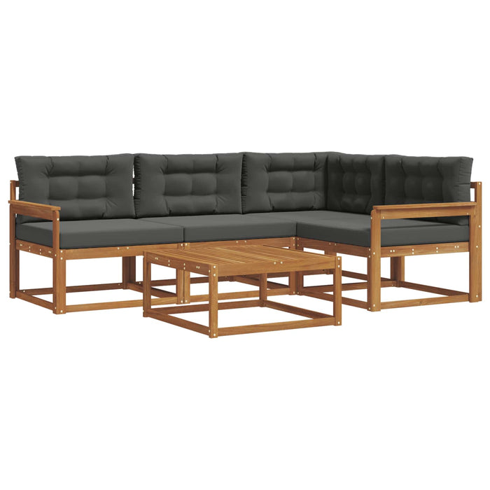 Set de canapele de exterior cu pernă 5 pcs Natural și Antracit WALTI