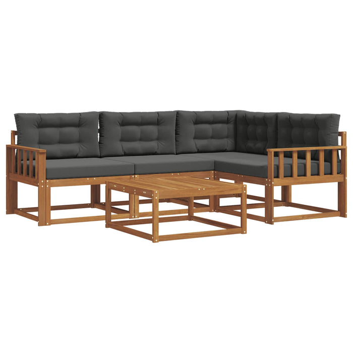 Set de canapele de exterior cu pernă 5 pcs Natural și Antracit WALTI