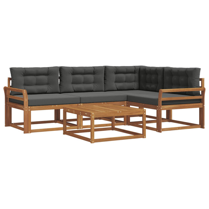 Set de canapele de exterior cu pernă 5 pcs Natural și Antracit WALTI