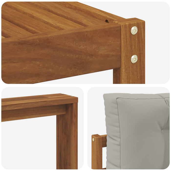Set de canapele de exterior 5 pcs Gri natural și deschis WALTI