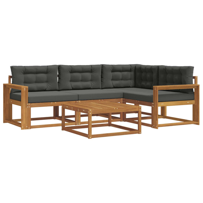 Set de canapele de exterior cu pernă 5 pcs Natural și Antracit WALTI