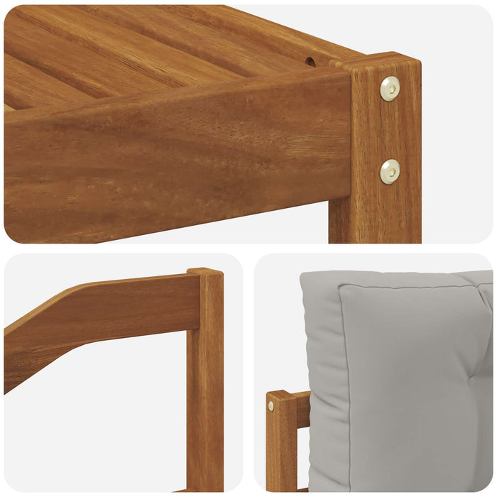 Set de canapele de exterior 5 pcs Gri natural și deschis WALTI
