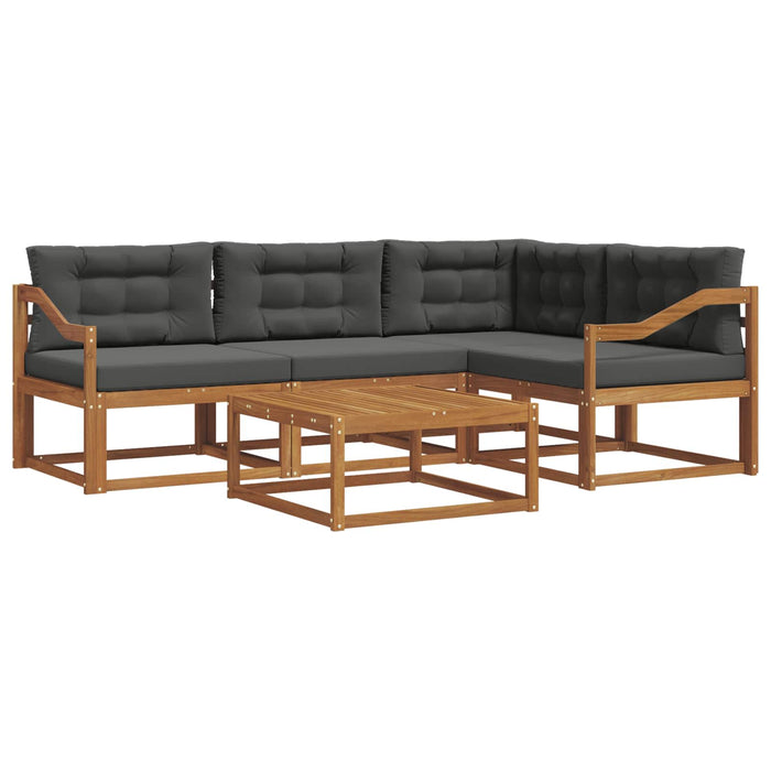 Set de canapele de exterior cu pernă 5 pcs Natural și Antracit WALTI