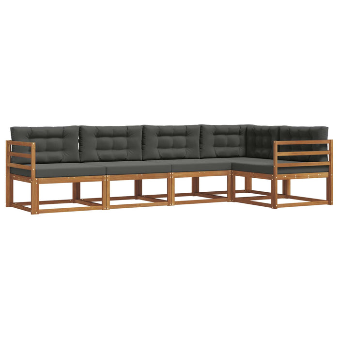 Set de canapele de exterior cu pernă 5 pcs Natural și Antracit - WALTI WALTI