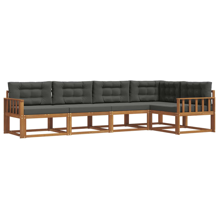 Set de canapele de exterior cu pernă 5 pcs Natural și Antracit - WALTI WALTI
