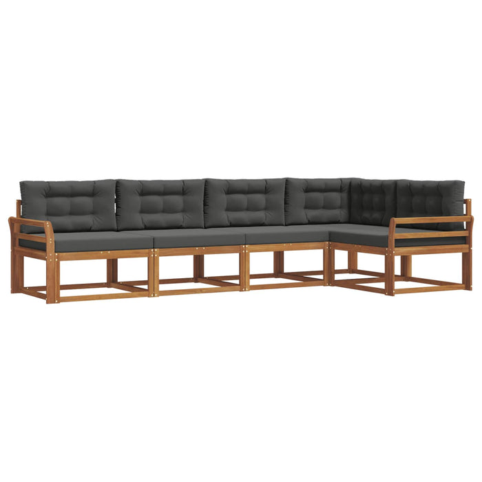 Set de canapele de exterior cu pernă 5 pcs Natural și Antracit - WALTI WALTI