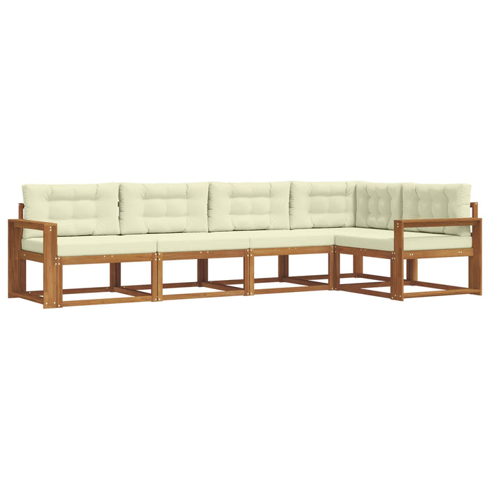 Set de canapele de exterior cu pernă 5 pcs Natural și Crem - WALTI WALTI