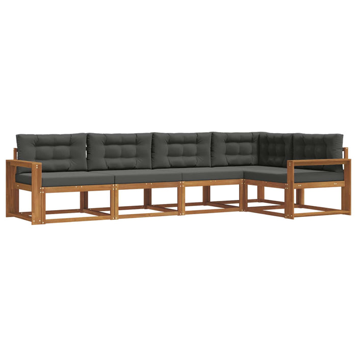 Set de canapele de exterior cu pernă 5 pcs Natural și Antracit - WALTI WALTI