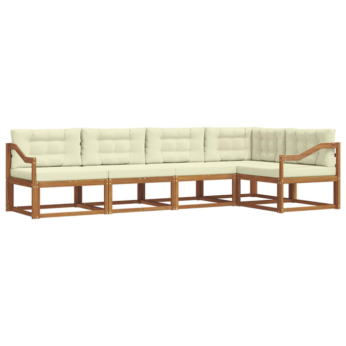 Set de canapele de exterior cu pernă 5 pcs Natural și Crem - WALTI WALTI