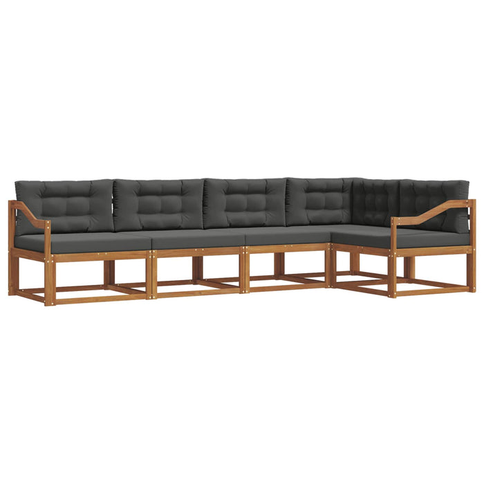 Set de canapele de exterior cu pernă 5 pcs Natural și Antracit - WALTI WALTI
