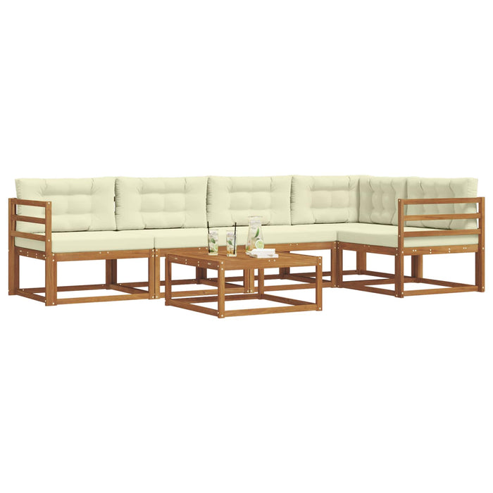 Set de canapele de exterior cu pernă 6 pcs Natural și Crem - WALTI WALTI