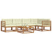 Set de canapele de exterior cu pernă 6 pcs Natural și Crem - WALTI WALTI