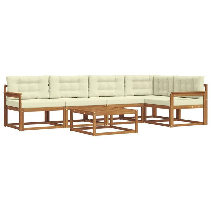 Set de canapele de exterior cu pernă 6 pcs Natural și Crem - WALTI WALTI