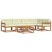 Set de canapele de exterior cu pernă 6 pcs Natural și Crem - WALTI WALTI