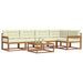 Set de canapele de exterior cu pernă 6 pcs Natural și Crem - WALTI WALTI