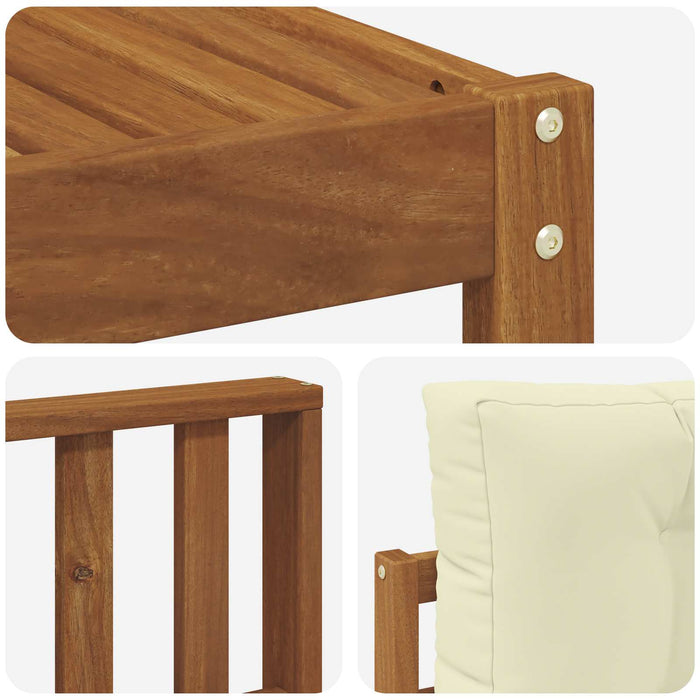 Set de canapele de exterior cu pernă 6 pcs Natural și Crem - WALTI WALTI