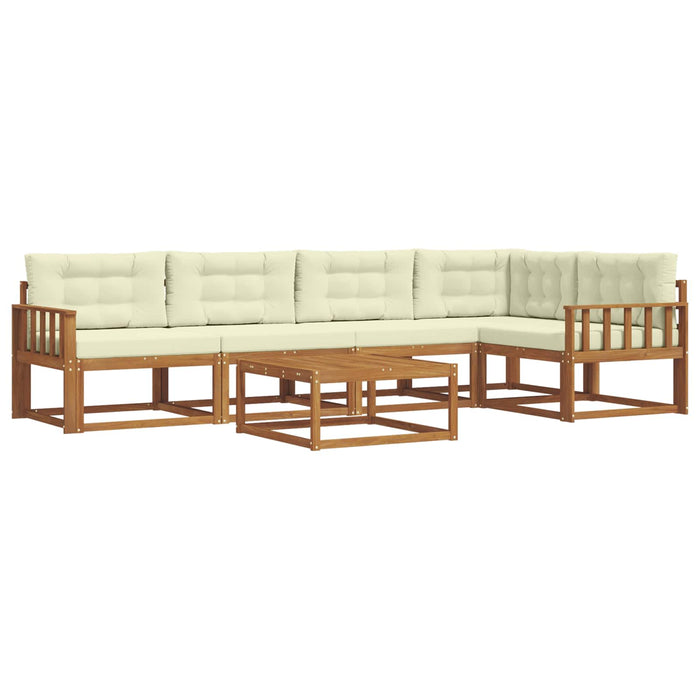 Set de canapele de exterior cu pernă 6 pcs Natural și Crem - WALTI WALTI