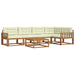 Set de canapele de exterior cu pernă 6 pcs Natural și Crem - WALTI WALTI