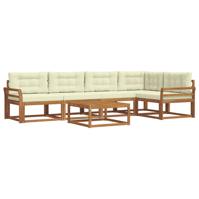 Set de canapele de exterior cu pernă 6 pcs Natural și Crem - WALTI WALTI