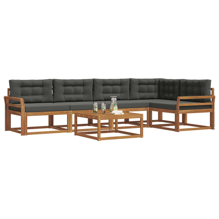 Set de canapele de exterior cu pernă 6 pcs Natural și Antracit - WALTI WALTI