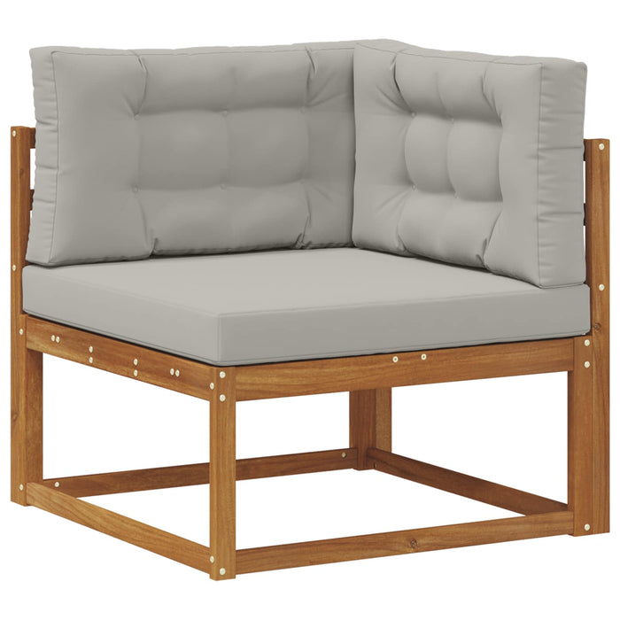 Set de canapele de exterior 6 pcs Natural și gri deschis WALTI