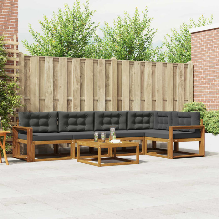 Set de canapele de exterior cu pernă 6 pcs Natural și Antracit - WALTI WALTI