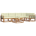 Set de canapele de exterior cu pernă 6 pcs Natural și Crem - WALTI WALTI
