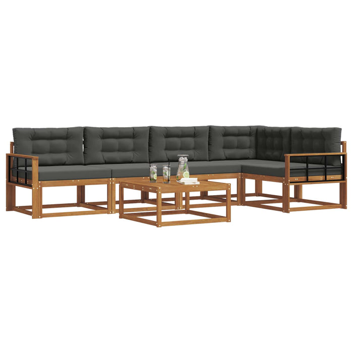 Set de canapele de exterior cu pernă 6 pcs Natural și Antracit - WALTI WALTI