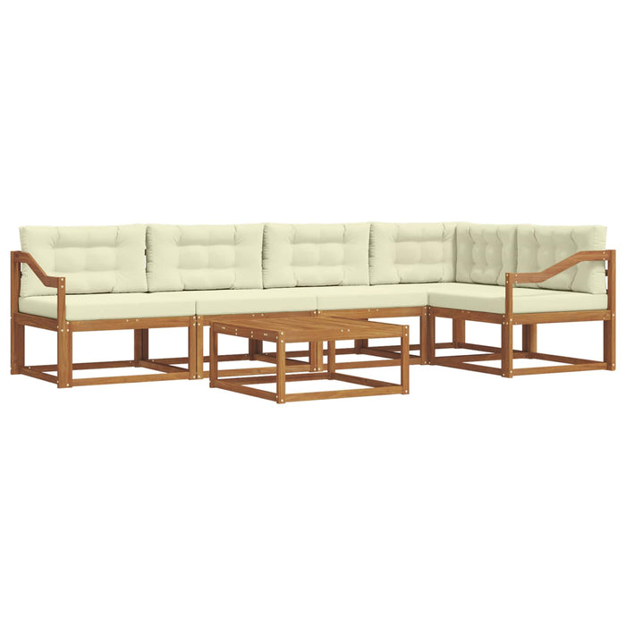 Set de canapele de exterior cu pernă 6 pcs Natural și Crem - WALTI WALTI