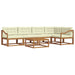 Set de canapele de exterior cu pernă 6 pcs Natural și Crem - WALTI WALTI