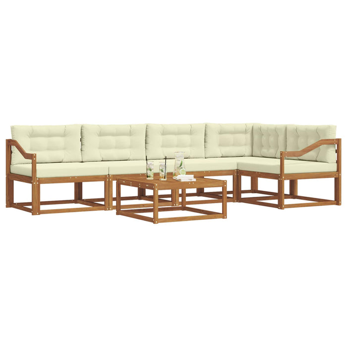 Set de canapele de exterior cu pernă 6 pcs Natural și Crem - WALTI WALTI