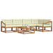 Set de canapele de exterior cu pernă 6 pcs Natural și Crem - WALTI WALTI