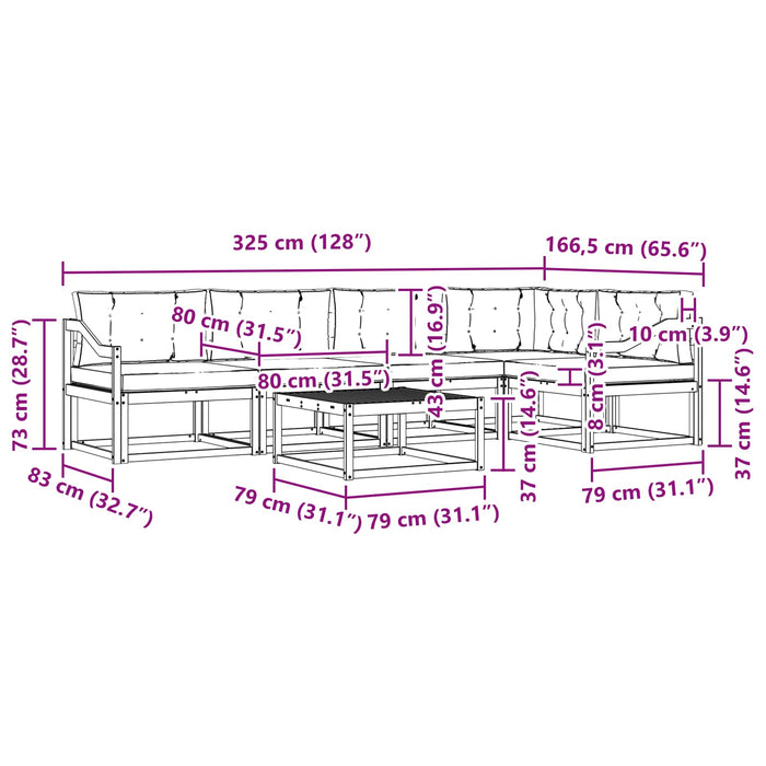 Set de canapele de exterior cu pernă 6 pcs Natural și Antracit - WALTI WALTI
