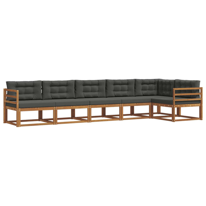 Set de canapele de exterior cu pernă 6 pcs Natural și Antracit WALTI