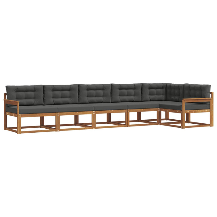 Set de canapele de exterior cu pernă 6 pcs Natural și Antracit WALTI