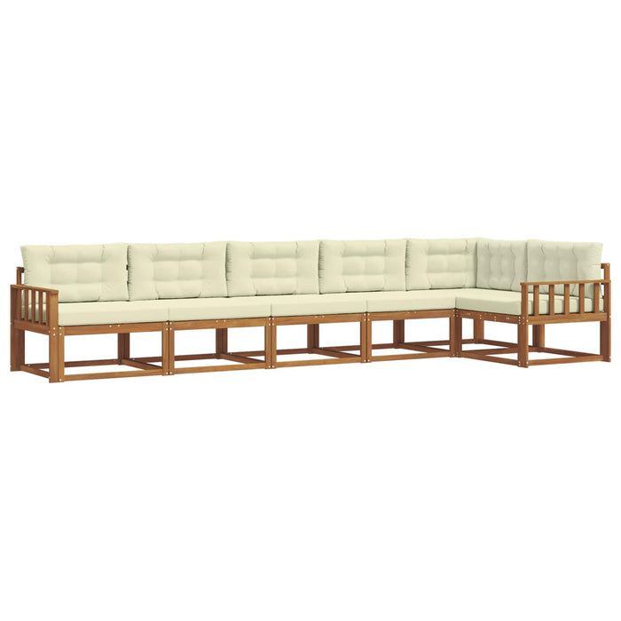Set de canapele de exterior cu pernă 6 pcs Natural și Crem - WALTI WALTI