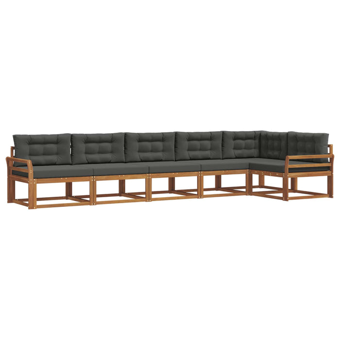 Set de canapele de exterior cu pernă 6 pcs Natural și Antracit WALTI