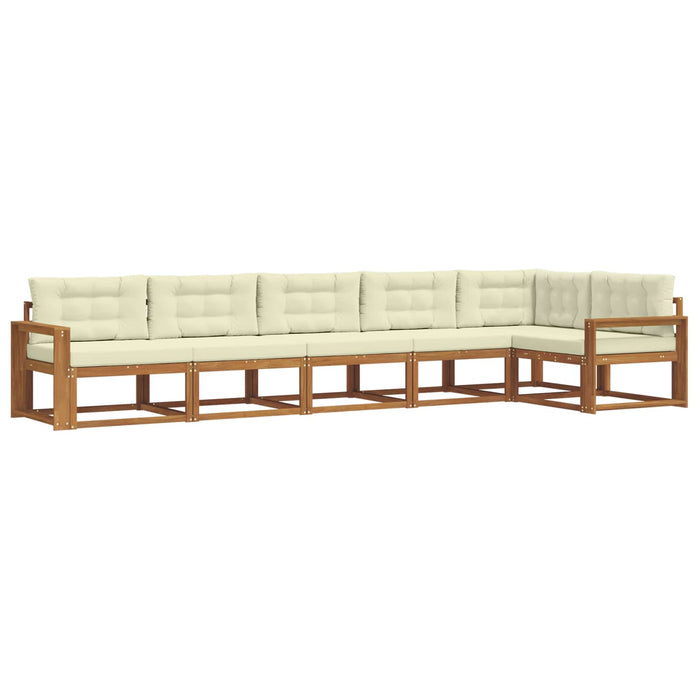 Set de canapele de exterior cu pernă 6 pcs Natural și Crem - WALTI WALTI