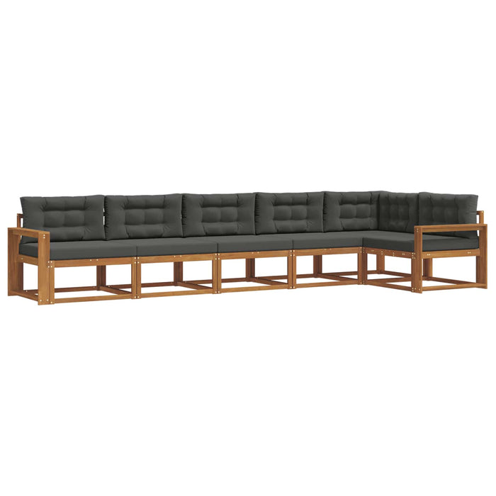 Set de canapele de exterior cu pernă 6 pcs Natural și Antracit WALTI