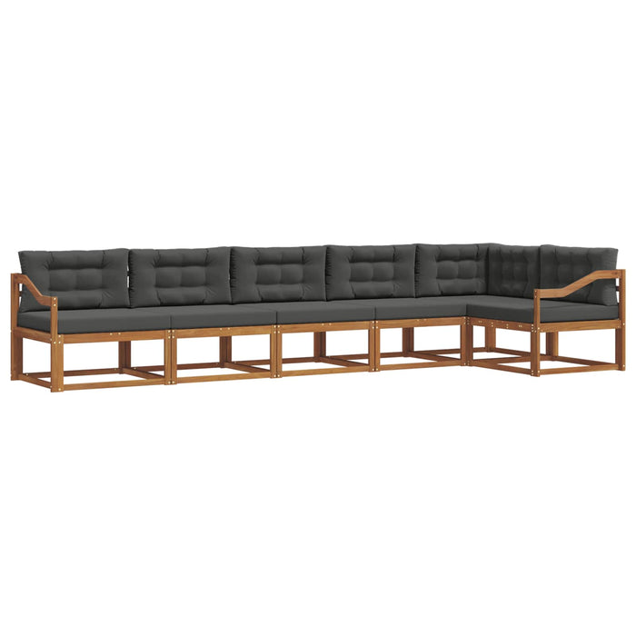 Set de canapele de exterior cu pernă 6 pcs Natural și Antracit WALTI