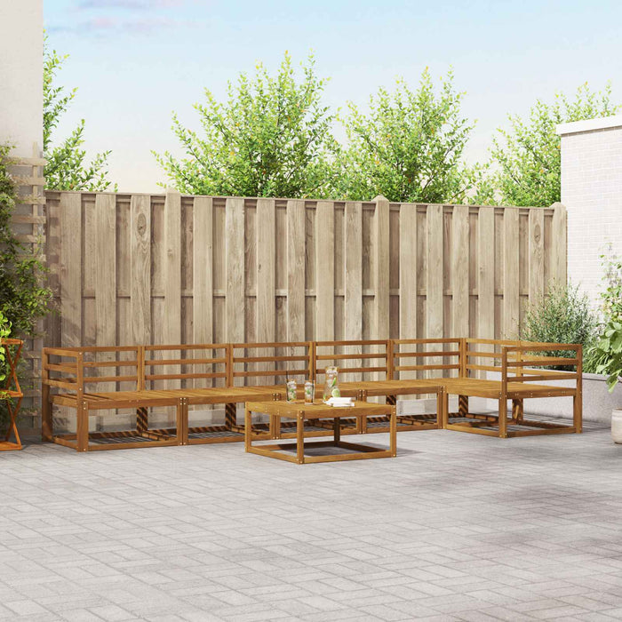Set de canapele de exterior 7 pcs natural Lemn Solid de Acacia - WALTI WALTI