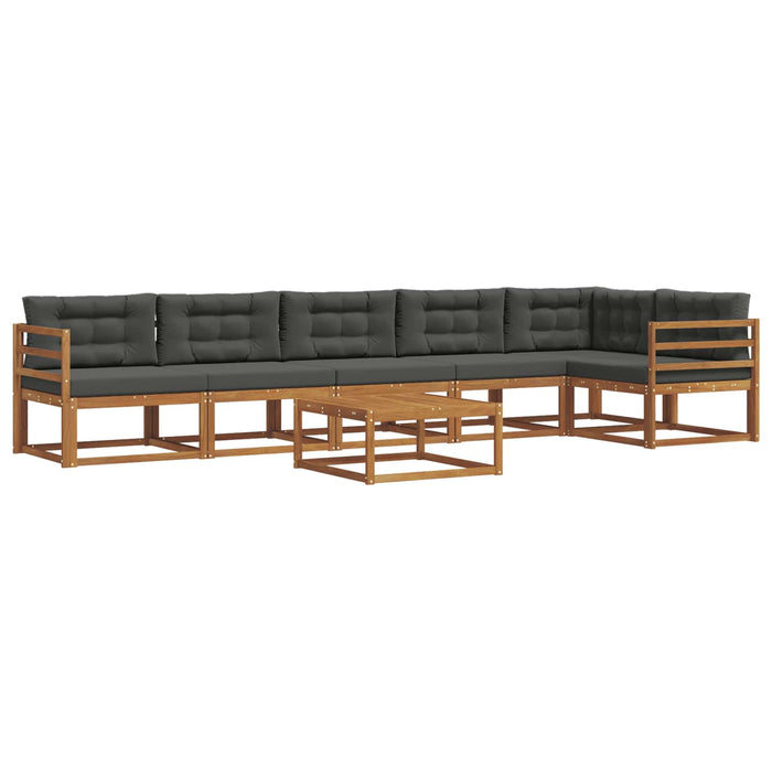 Set de canapele de exterior cu pernă 7 pcs Natural și Antracit WALTI