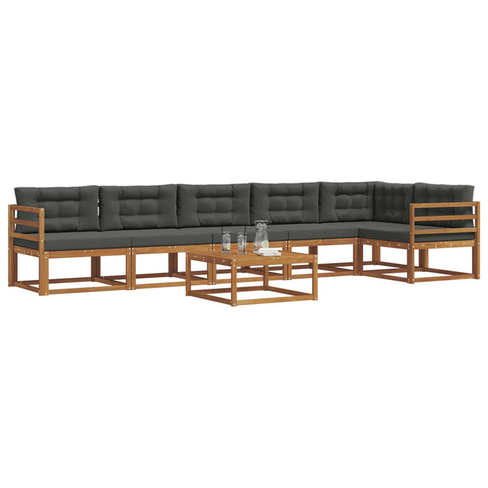 Set de canapele de exterior cu pernă 7 pcs Natural și Antracit WALTI